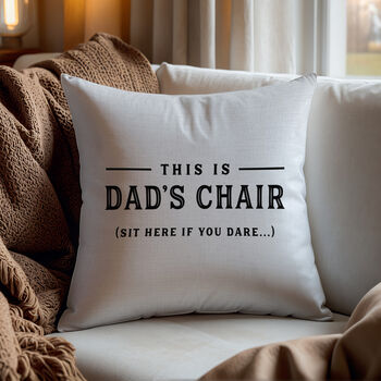 Personalised Dad's Chair Cushion Funny Gifts For Dad, 2 of 2