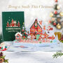 Pop Up Christmas Card Festive Scene, thumbnail 2 of 6