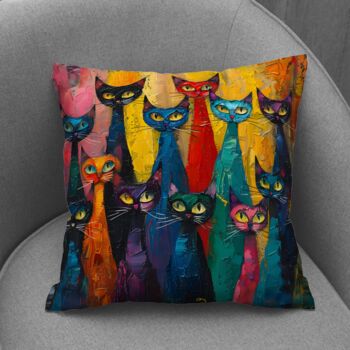 Council Of Whiskers Hand Made Poly Linen Cushions, 5 of 7