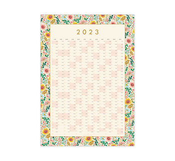 2023 Wall Planner, Calendar, Bright Flowers Design, 7 of 10