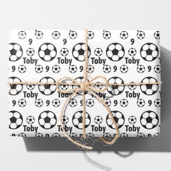 Personalised Football Birthday Wrapping Paper, 2 of 3