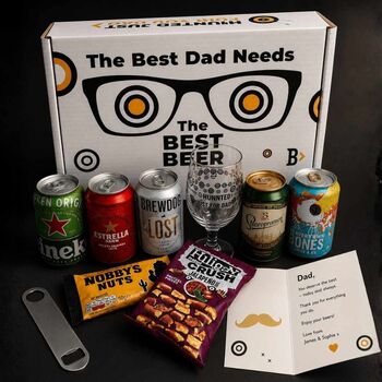 Father's Day Best Dad Lager Gift Set For Him, 5 of 5