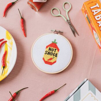 Hot Sauce Cross Stitch Kit, 4 of 4