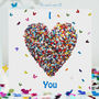 Valentine's I Love You Butterfly Heart Butterflies Card, thumbnail 1 of 12
