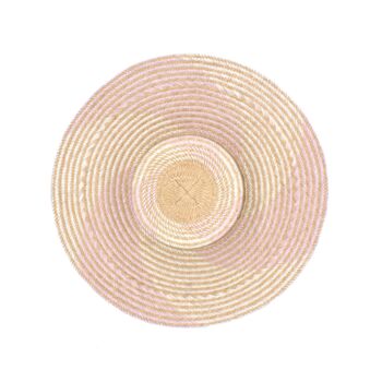 Seashell Pink Wide Brim Straw Hat, 6 of 7