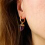Tusk Gemstone Hoop Earrings, thumbnail 1 of 5