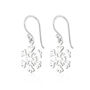 Sterling Silver Snowflake Hook Earrings, thumbnail 1 of 5