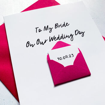 Personalised To My Bride/Groom Wedding Card, 2 of 10