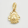 Gold Pansy And Pearl Charm, thumbnail 3 of 4