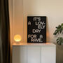 Day For A Rave Print | Typographic Poster | Wall Art | Aesthetic | Y2 K | Trendy | Club | Raving | Music |, thumbnail 4 of 9