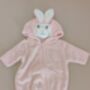 Personalised Baby Bunny Fleece All In One, thumbnail 5 of 9