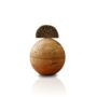 Travertine Sphere With Bronze Crescent Sculpture, thumbnail 2 of 2