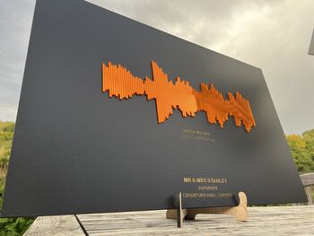 Personalised Music Soundwave Wedding Guest Book Alternative, 2 of 6