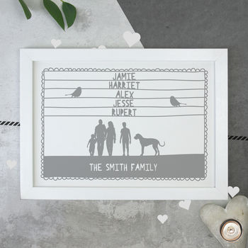Personalised Family Names And Silhouette Papercut, 8 of 8