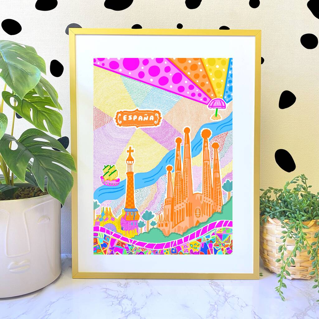 Spain Travel Print By Hello Melody