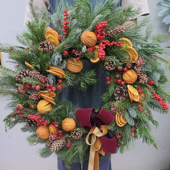 Christmas Time Fresh Foliage Wreath, 2 of 7