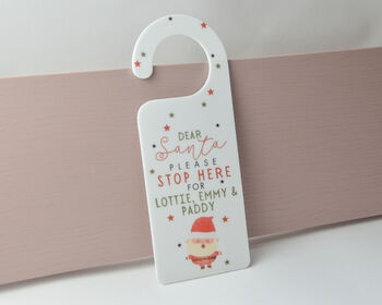 Personalised Santa Stop Here Sign, 3 of 6