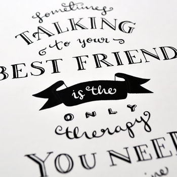 Best Friend Typography Print, 3 of 3