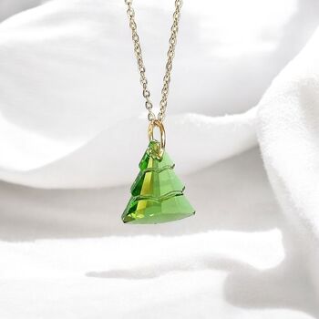 Glass Christmas Tree Necklace, 2 of 5