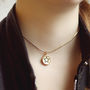 Round Gold Jet Star Choker Necklace, thumbnail 1 of 4
