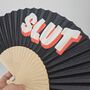 Handheld Slut Folding Fan, thumbnail 1 of 3
