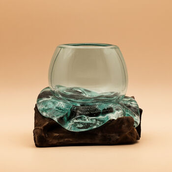 Molten Glass Decorative Bowl, Fruit Bowl And Terrarium, 2 of 9