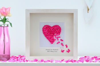 Handmade 3D Framed Butterfly Heart, Can Be Personalised, 3 of 7