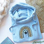 Cowl Neck Luxe Baby Blue Hoodie, thumbnail 9 of 9
