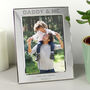 Fathers Day Gifts Photo Frame 5x7 Silver Daddy And Me, thumbnail 2 of 7