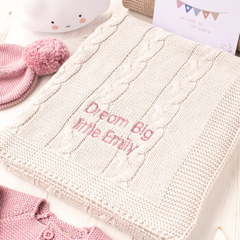 Luxury Baby Girl Pink And Grey Knitted Gift Box, 7 of 12