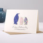 Personalised Liberty Penguin Family Father's Day Card, thumbnail 4 of 4