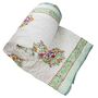 Colourful Floral Motif Indian Block Printed Cotton Bed Quilt, thumbnail 5 of 9