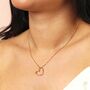 Stainless Steel Organic Shape Heart Outline Pendant Necklace, thumbnail 4 of 6
