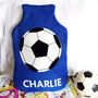 Football Personalised Hot Water Bottle Cover, thumbnail 1 of 2