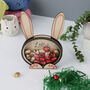 Personalised Wooden Easter Bunny With Gold Foiled Eggs, thumbnail 4 of 12