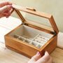Glass Top Wooden Jewellery Box, thumbnail 5 of 6