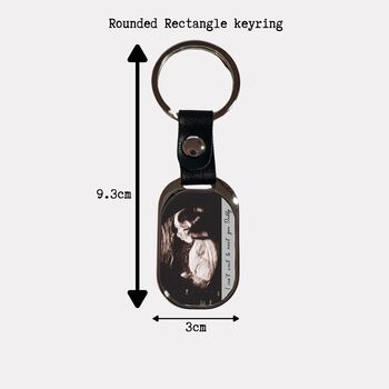 Personalised Pet Photograph And Message Metal Keyring, 4 of 4