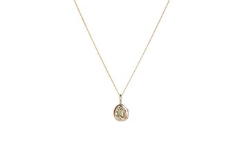 Green Sapphire Molten Drip Pendant, 4 of 4