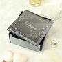 Personalised Botanical Diamante Mirrored Trinket Box, thumbnail 2 of 5