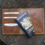 Luxury Tan Leather Passport Holder Wallet Gift Boxed Personalised, thumbnail 1 of 5