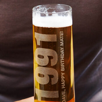Special Year Personalised Beer Glass, 3 of 4