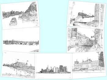 Sets Of Artistic City Postcards, 11 of 12