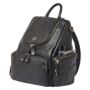 Amber Midi Black Pebble Leather Backpack, thumbnail 4 of 11