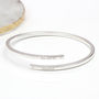 Diamond And Gold Plated Or Silver Personalised Bangle, thumbnail 3 of 5