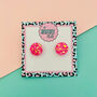 Summer Glitter Circle Stud Earrings *More Colours Available*, thumbnail 3 of 3