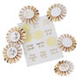 White And Gold Oh Baby Baby Shower Party Badge Kit, thumbnail 2 of 3