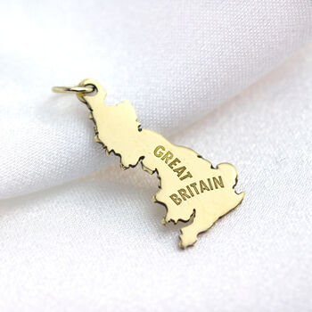 Personalised 9ct Gold Any Country Map Charm, 5 of 9