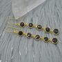 Black Tourmaline Earrings: October Birthstone, thumbnail 3 of 4