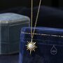 White Opal North Star Pendant Necklace Sterling Silver, thumbnail 5 of 12