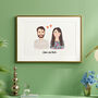 Personalised Couple Portrait Hand Drawn Print, thumbnail 7 of 7